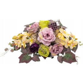 Cvetlična aranžma v lončku za grob s trpežno podlago