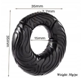 Etno Tribal Uhan Plug Tunel Črn 8mm