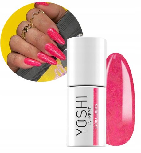 YOSHI PROFESIONALNI HIBRIDNI LAK ZA NOHTE Z UČINKOM ODSEVNEGA BLISKA 014 LYCRA LIGHTS 6 ml