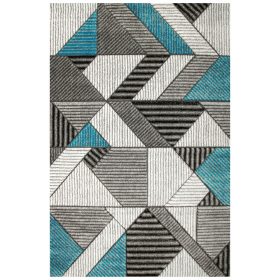 Dywan Amelia A632A szary/turkusowy Linie Paski Kreski