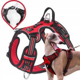   MONTANA Szelki za pse čuvaj STRONG trdna PREMIUM Lalazoo rdeča M