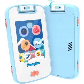   Otroški pametni telefon s kamero in 12 igrami Zabavni in učni spomin (moder)