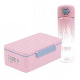   Rezervna steklenica in škatla za malico - Komplet za otroke, 600 ml, roza BackUp