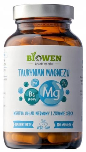 Biowen Tavrinat magnezija z vitaminom B6 (P-5-P): Visokoučinkovit dodatek za podporo vaše energije in zdravja