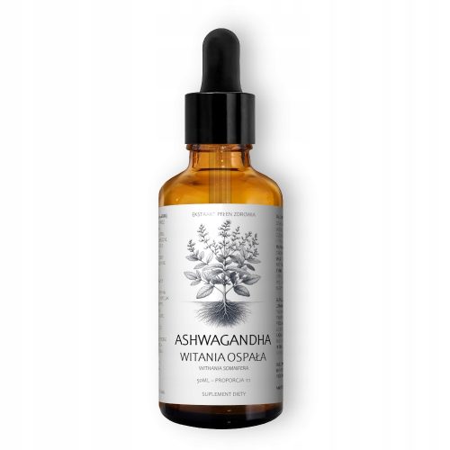 Povsem Naravna Ashwagandha 1:1 Tekoči Ekstrakt 50ml - Klinično Dokazane Koristi