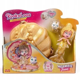   Zlata sirena Jewel KookyLoos Mermaid - ZLATI - Lutka Sirena Jewel

Zabavaj se z lutko Jewel z linije KookyLoos! Jewel je lutka polna stila in sanj. Obožuje glasbo in zlate dodatke ter se lahko prelevi