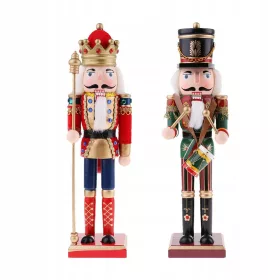   Drevo Nutcracker Kralj, 2x Ročno Poslikan Model za Dekoracijo Domov