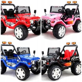   Optimized Name: Terensko vozilo Jeep S618 na akumulator

Optimized Description: Terensko vozilo na akumulator Jeep S618 v roza, modri, rdeči in črni barvi je odlična izbira za družinske sprehode in av