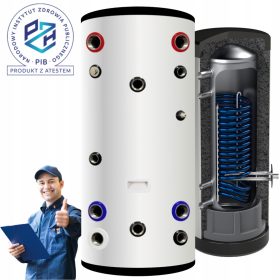 Zasobnik tople vode INOX 400l s hranilnikom, 4,2m²