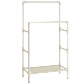 Bel kovinski stojeci obešalnik za oblačila Songmics
