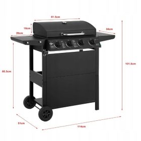    PLINSKI ŽAR EL FUEGO SAN JOSE 4 GORILNIKI REDUKTOR LITEŽELEZNE REŠETKE!