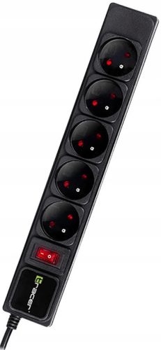 Razdelilnik Tracer PowerGear 5m z 5 vtičnicami in stikalom za ozemljitev