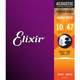 Elixir NanoWeb Phosphor Bronze 16002 Extra Light