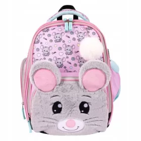   Plišasti šolski nahrbtnik Bambino Mouse, večbarven, primeren za otroke od 6 let dalje