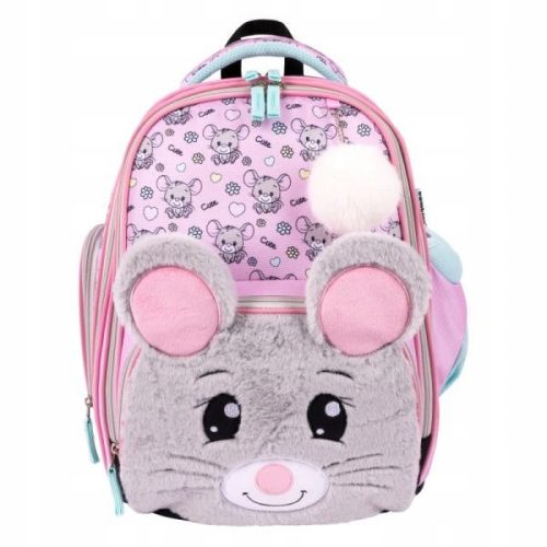 Plišasti šolski nahrbtnik Bambino Mouse, večbarven, primeren za otroke od 6 let dalje