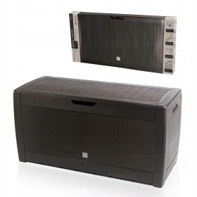 Plastični vrtni zaboj, 310 l, rjav