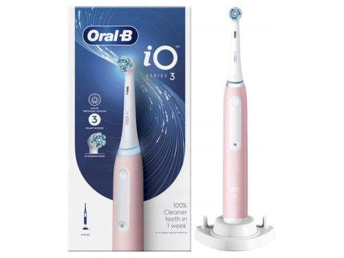 Električna zobna ščetka Oral-B iO 3 Pink s tehnologijo Braun