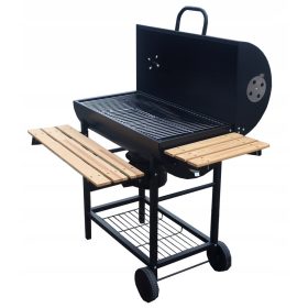  VELIK VRTNI ŽAR BBQ na oglje 3 REŠETKE S POKROVOM