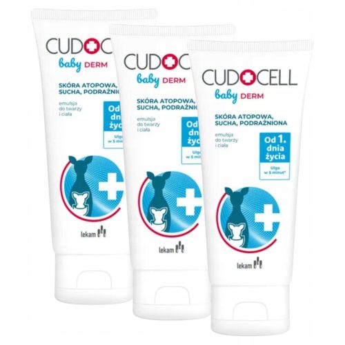 Cudocell Baby Derm emulzija za obraz atopične in suhe kože 180 ml
