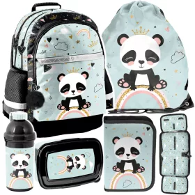   Večpredmetni šolski nahrbtnik Panda Paso za deklice, večbarvni, 19 l