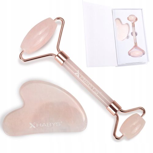 MASAŽNI SET ZA OBRAZ GUA SHA + ROLLER HABYS