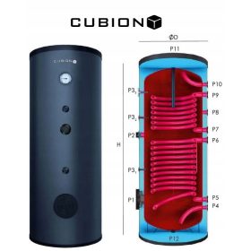   Grelnik vode s solarnim hranilnikom, 500 L, dve tuljavi CUBION CU-SO2