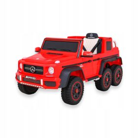    Mercedes G63 AMG Baterijski avto Red 4x4 6 koles Cool Full SUV