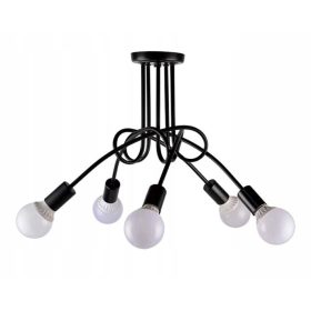 Svetilka za strop Sollux E27 črna