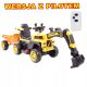 TRAKTOR, BAGER NA AKUMULATOR + PRIKOLICA + DALJINSKO UPRAVLJANJE / HRB106