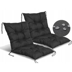   Vrtna blazina visoke kakovosti 50x50x50 cm za vrtno pohištvo - vodoodporna in trpežna črna barva