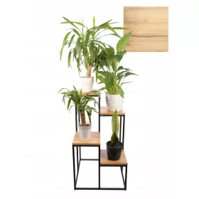 Kovinsko stojalo za rože Loft kaskada 65 cm, 4 lončki