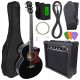 Elektroakustična kitara V-TONE EAG SET BK s kitarskim ojačevalcem