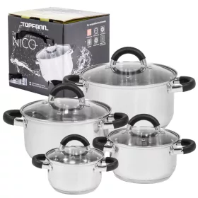    Topfann set loncev STAINLESS POT, nerjaveče jeklo, 8 kosov.