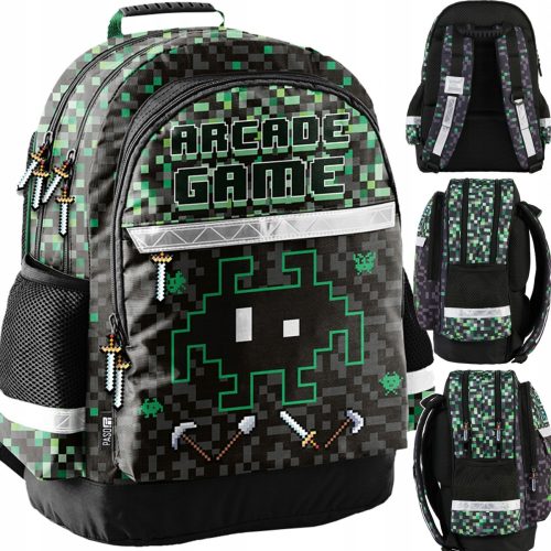 GAMER FANTOVSKI ŠOLSKI NAHRBTNIK PIXELS ZA OSNOVNO ŠOLO PASO GAMING GAME