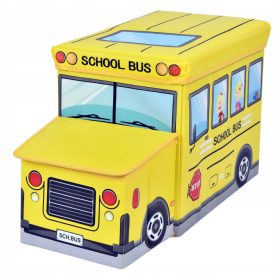   Optimized Name: Pufa Avtobusni Organizator za Igrače s Sedežem

Optimized Description: 
Pufa avtobusni organizator za igrače je praktičen in zabaven način za shranjevanje otroških igrač. Ta rumen pufa