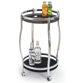 Okrogla miza na kolesih Halmar Bar 8 42 x 42 x 71 cm črna