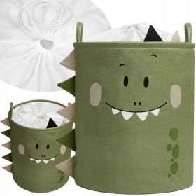   KOS ZA SHRANJEVANJE ZA OTROKE, VELIKA POSODA DINOSAUR PREMIUM XXL 63 L