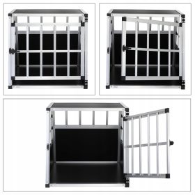 Kletka za prevoz psa Cadoca M 70x54x51 cm črna