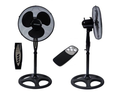 Rotacijski ventilator Kepland 42W s funkcijo oscilacije in časovnikom, črna barva