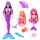arobni komplet lutk Anlily Sirena s pisanimi ribami ZA3921