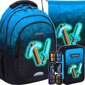 Plezalni nahrbtnik Astrabag Blue Pixel + 2 dodatna izdelka