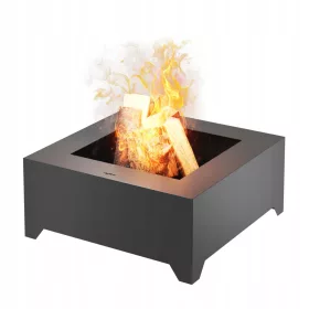    Premium Square Garden Fire Pit iz črnega jekla 700 Square OutFire