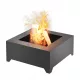  Premium Square Garden Fire Pit iz črnega jekla 700 Square OutFire