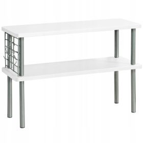 KUHINJSKA POLICA ZA ZAČIMBE NA BELEM PULTU + KAVELJKI