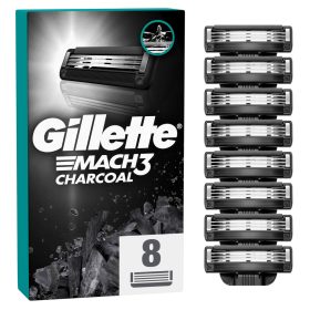   Gillette Mach3 Aktivno oglje Nadomestna rezila za moške britvice 8 kos