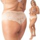Elegantni brazilski čipkasti hlačni niz s visokim pasom PLUS SIZE Phenome BEŽ 44/46