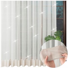   Eleganten zavesa z zlatim sijajem in kremnim odtenkom 600 cm x 220