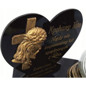 Stojalo za sveče iz akrilnega stekla s 3D aplikacijo Jezusa