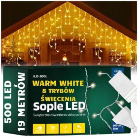 Svetlobna zavesa Zolta icicles 301 - 500 luči