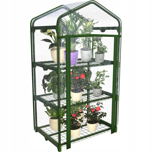 Mini rastlinjak za balkon 125x69x49 cm s tremi policami